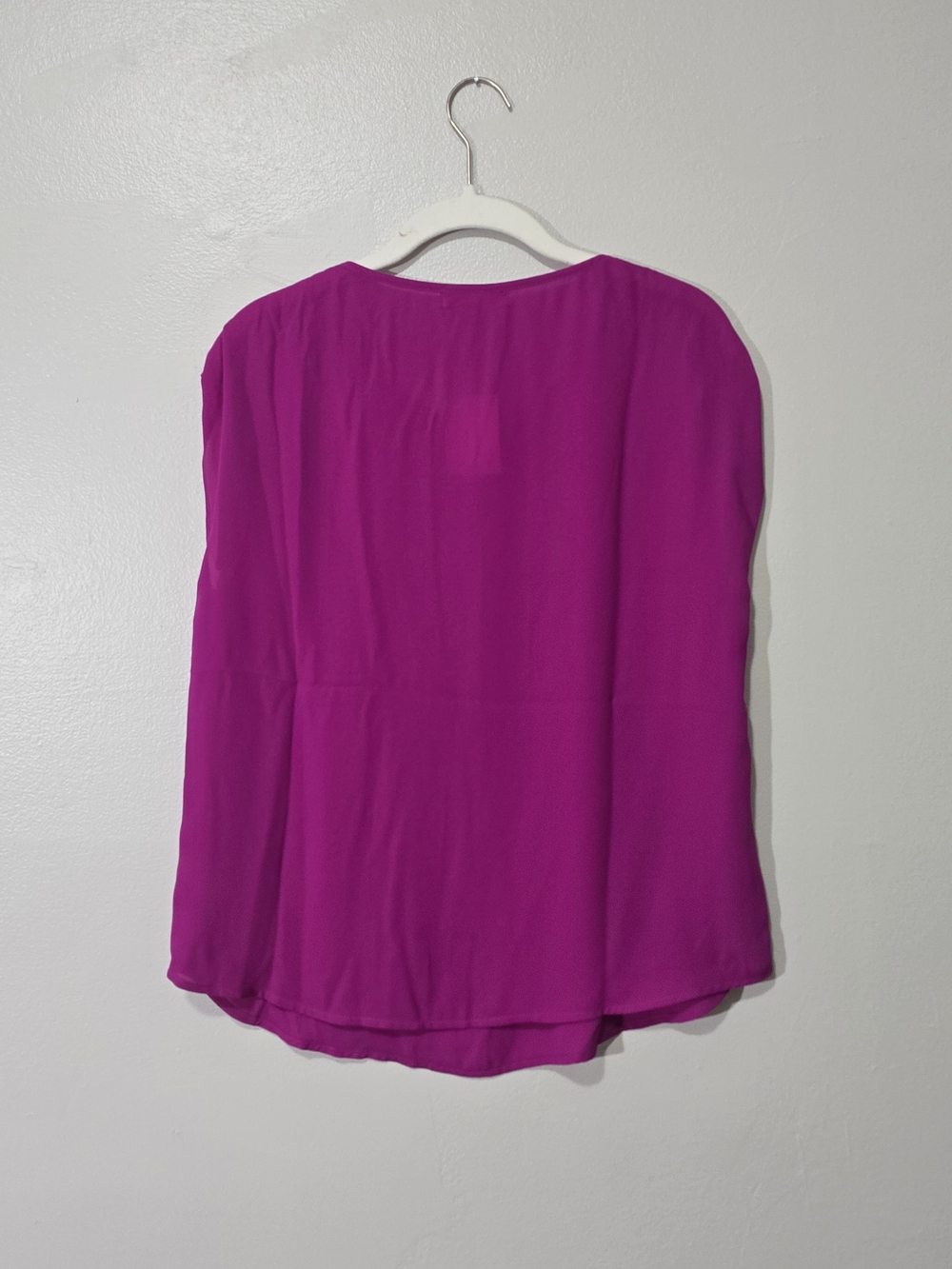 Pleione Fuchsia Sleeveless Tie-Shoulder Sheer Tank - Picture 2 of 5